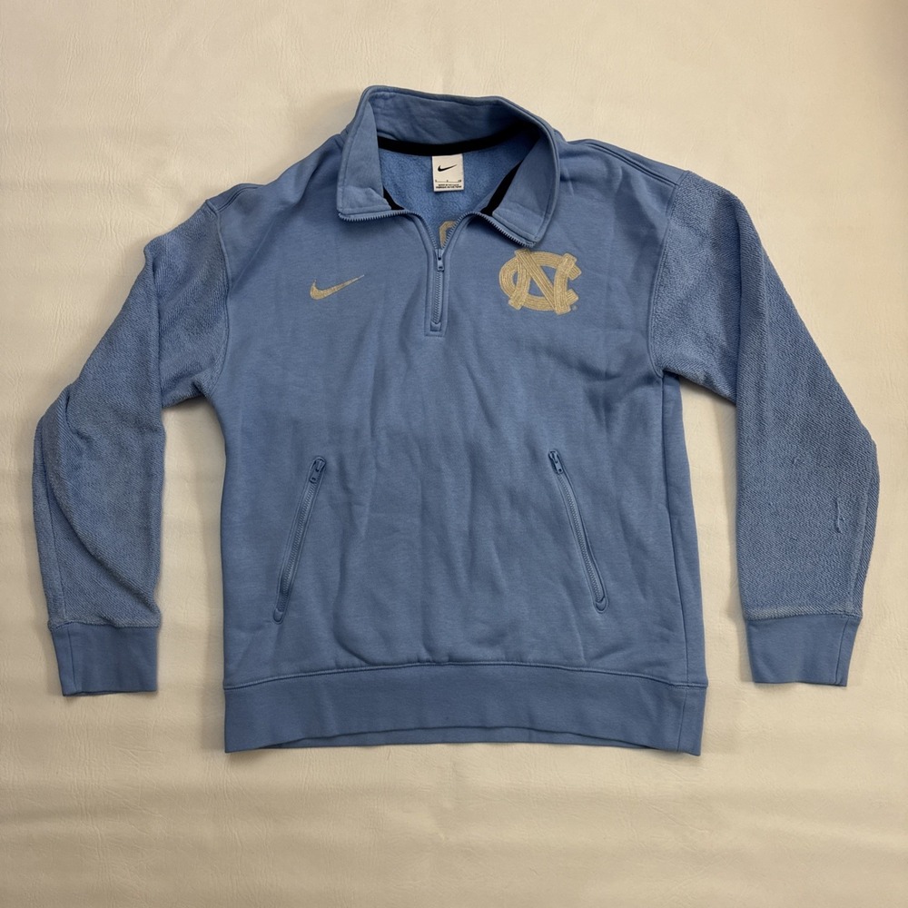 Nike North Carolina Tar Heels 1/4 Quarter Zip Pullover Light Blue Women's Small - Picture 1 of 8